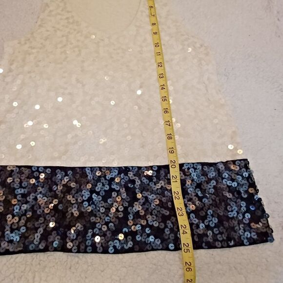 J.Crew Two Tone Sequin Tank. Size M - Picture 7 of 7